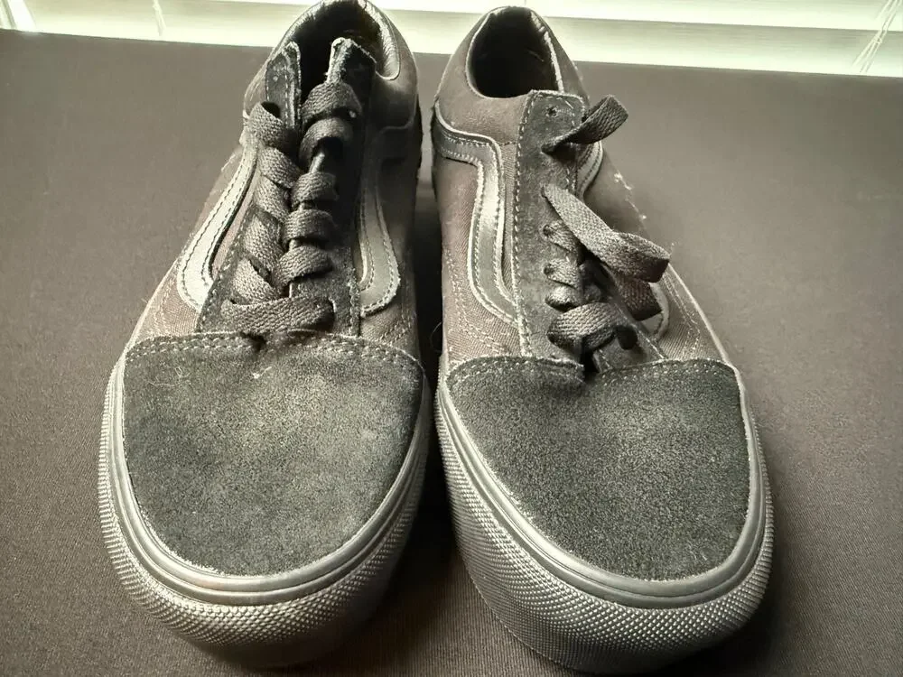 Vans Old Skool Platform Black Triple Black Women's Size 7.5 Men's 6 Sneakers